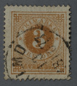 Sweden #28 Used Fine Place Cancel Date 13 10 1877 HRM