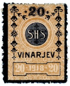 (I.B) Serbia Revenue : SHS Duty 20h (1918)