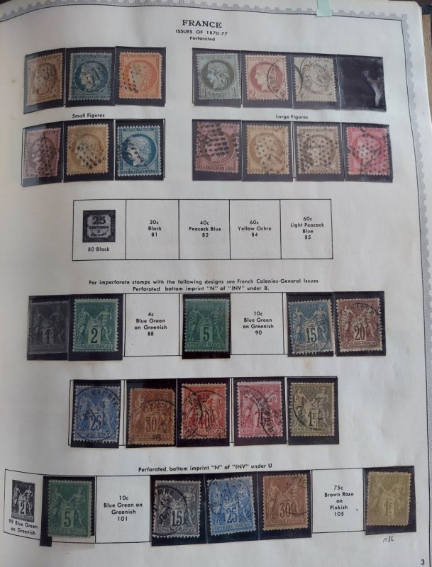 FRANCE 1862-1964, in Minkus Specialty album, over 90% H & NH, Scott $7,700.00