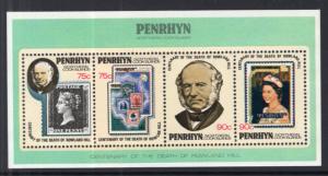 Penrhyn Island 108c Rowland Hill Souvenir Sheet MNH VF