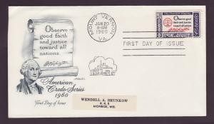 Credo 1960 Artmaster Label FDC  BIN 5428