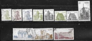 Ireland #546-556  Buildings (U) CV $18.50