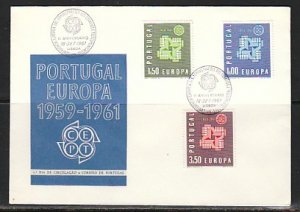 Portugal, Scott cat. 875-877. Europa issue. First day cover. ^