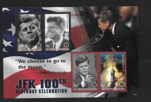 St. Vincent 4101-4102 Kennedy Apollo 11 s.s. and m/s MNH 2022 Scott c.v. $33