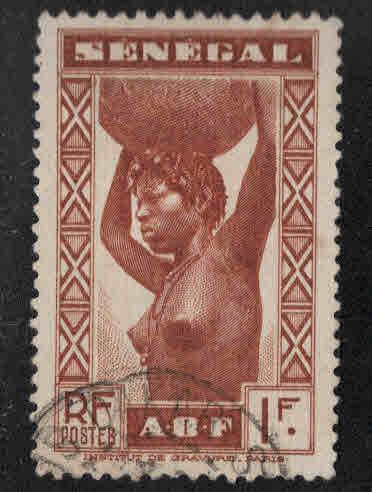 Senegal Scott 184 Used Sengalese Woman stamp 1939