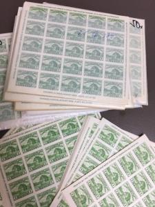 #730   10 MNH Souvenir Sheet. .01 S/s Of 25  imperforate. Mint Condition