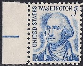 #1283BV 5 cent George Washington Clean Face mint OG NH XF