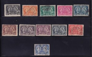 CANADA # 50-60 F-FVF-VF-MNH/MLH/MH USED JUBILEES 1/2ct-50cts CAT VALUE $1060+