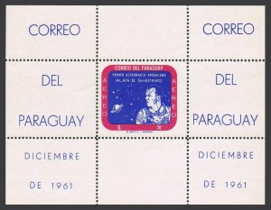 Paraguay 616a sheet, MNH. Michel Bl.12. Alan B.Shepard, First US astronaut,1961.