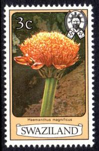 Swaziland - 1980 Flowers 3c perf 12 MNH** SG 342Ac