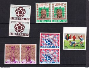 Liberia  Sport World Championship Imperf Pair + single Italy-Haiti  MNH 15505