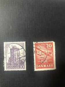 Denmark Scott 288-289 used