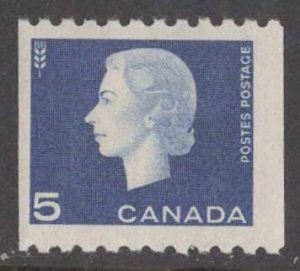 Canada # 409  QE II Definitive  5c  COIL  1962  (1) Mint NH