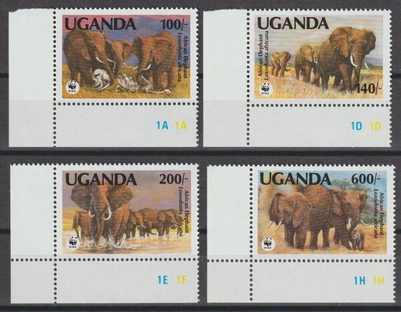 UGANDA 1991 WWF SG 988/91 MNH