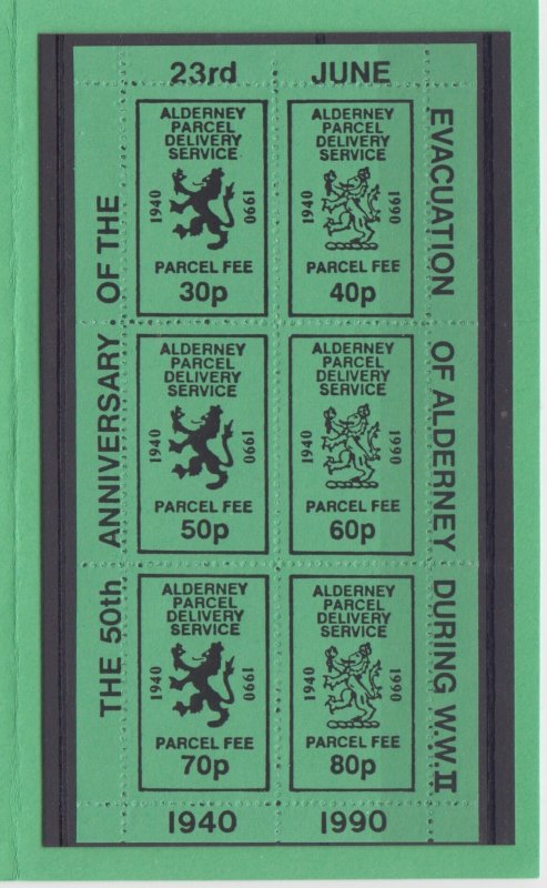 Alderney 1990 Parcel Delivery Service M/Sheet  Unmounted mint