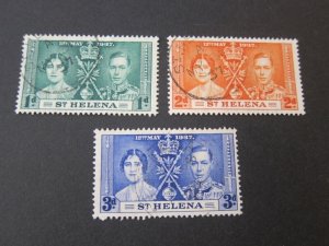 St Helena 1949 Sc 136-8 set MNH