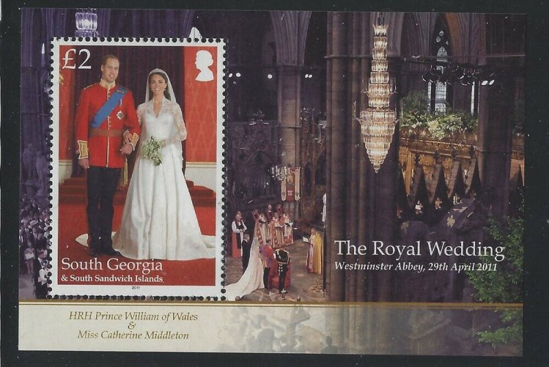  South Georgia 2011 Royal Wedding set & S/S Sc# 426-29 NH