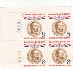 Scott # 1118 - 8c -  Champion of Liberty Issue - plate block of 4 - MNH