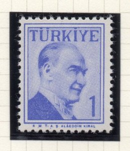 Turkey 1957-58 Early Issue Fine Mint Hinged 1p. NW-17654