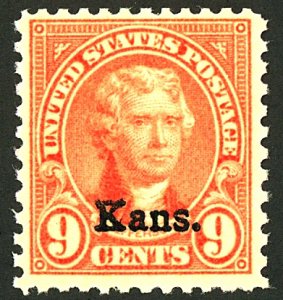 U.S. #667 MINT OG LH