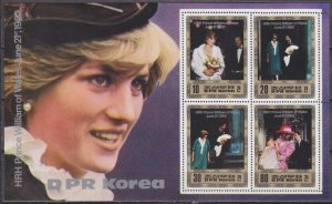 1982 North Korea 2283-86/B128 Prince William and Diana 20,00 €