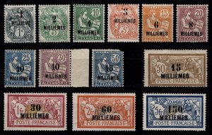 Alexandria 1925 French issues with surch. in Milliemes, Part Set [Unused]