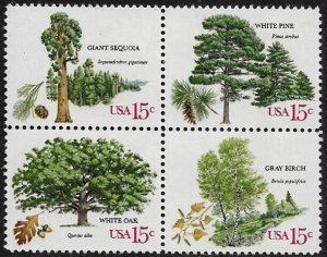 United States #1767a MNH Block - American Trees