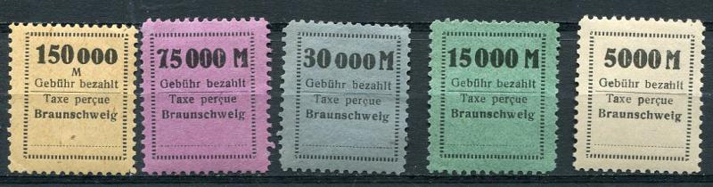 Germany BrounSchweig 1923 Local issue during the inflation MH 5170