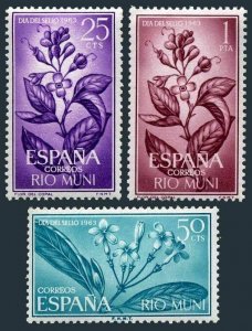 Rio Muni 29-31, MNH. Michel 42-44. 1963. Coral tree, Flowering quina.