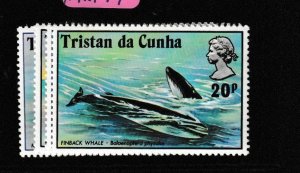 Tristan Da Cunha Whales SC 202-5 MNH (6gee)