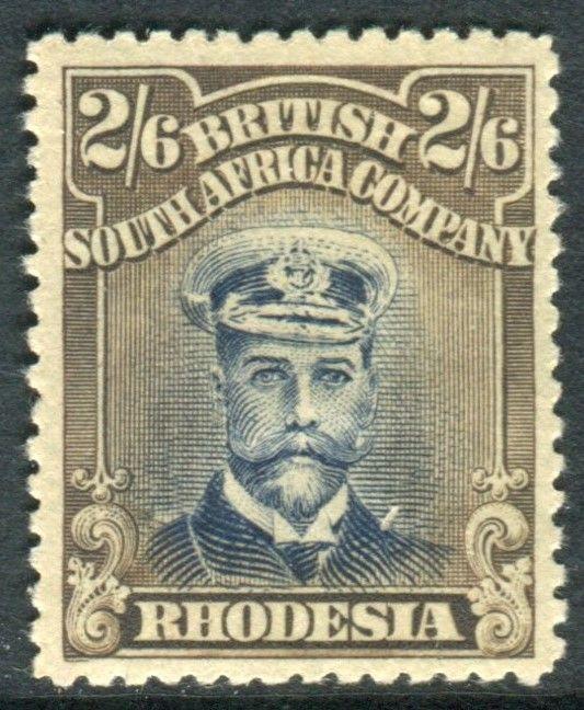 RHODESIA-1919  2/6 Ultramarine & Grey Brown.   A mounted mint example Sg 274