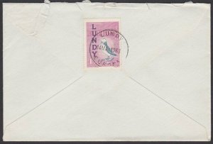 GB LUNDY 1963 cover - 1d EUROPA/ Puffin.....................................F843