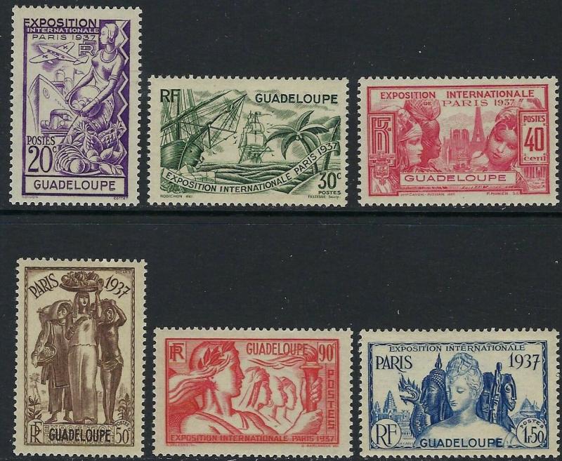 Guadeloupe #148-53 Paris Expo M/NH 45% of SCV $10.05 **FREE SHIPPING**