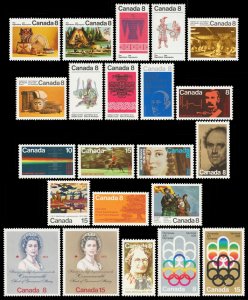 Canada Scott 566-573, 611-655 (1973-74) Mint NH VF, Cat. Value $19.45 B