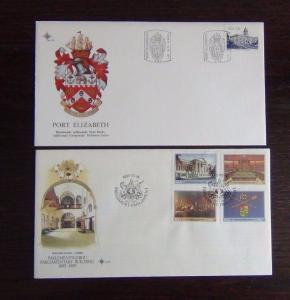 South Africa 1978 1986 FDC x 10 Blood Silver Flowers Parliament Radio Tourism   