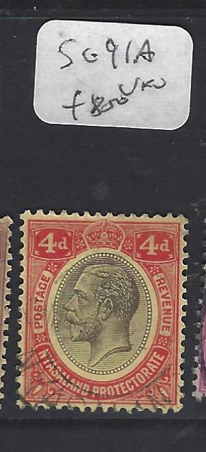 NYASALAND   (P2909B)   KGV  4 D   SG 91A   VFU