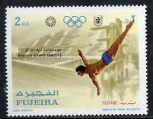Fujeira 1971 Diving 2r from Munich Olympic Games perf set...