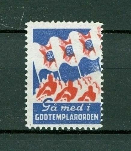 Sweden Poster Stamp Mnh  IOGT 1943. Godtemplar Order.