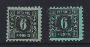 Germany  Mecklenburg-Vorpommern #12N1 MNH 1945 numbers 6pf  Michel 8x and 8y