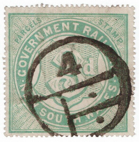 (I.B) Australia - NSW Railways : Parcel Stamp 3d (1918)