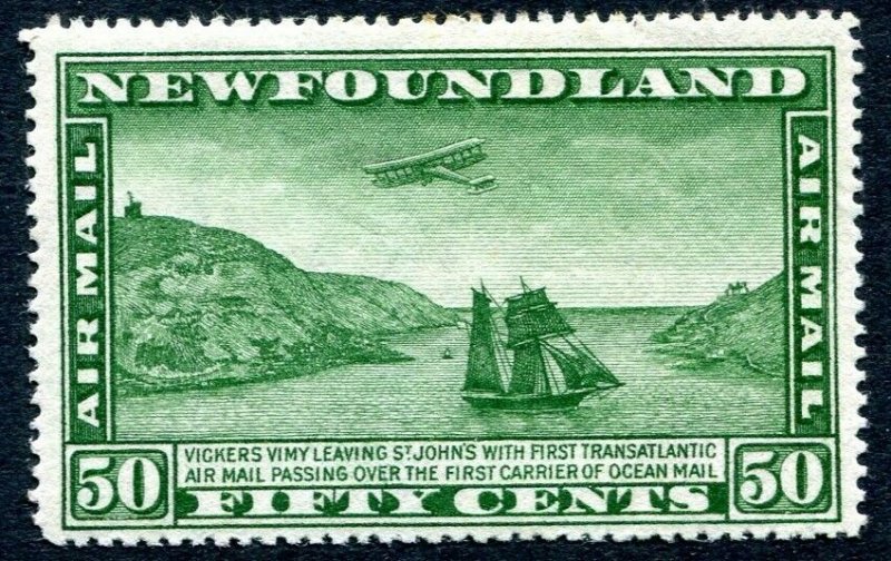 NEWFOUNDLAND-1931 50c Green  Sg 196 MOUNTED MINT  V31797
