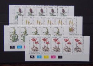 Transkei 1977 Medicinal Plants in control strips of 5 MNH