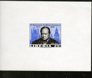 LIBERIA #C170 1966 CHURCHILL MINT VF NH O.G IMPERF. S/S