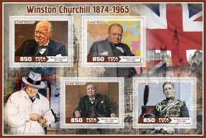 Stamps.Winston Churchill 2021 year 1+1 sheets perforated Guinea Bissau