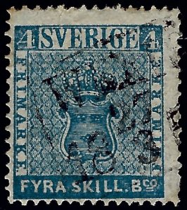 Sweden Attractive Sc#2 Used Fine Cat $70.00...Sweden is Hot Now!