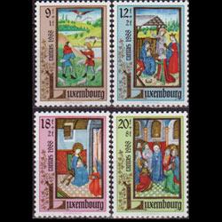 LUXEMBOURG 1988 - Scott# B367-70 Christmas Set of 4 NH