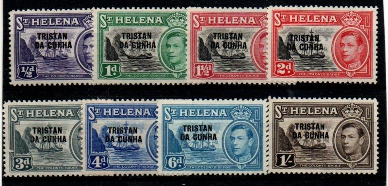 Tristan da Cunha 1-7, 9 Mint never hinged