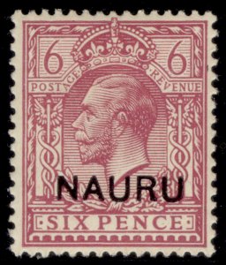 NAURU GV SG10, 6d purple, M MINT. 