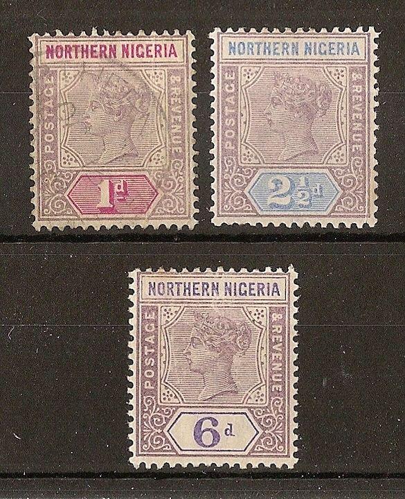 Northern Nigeria 1900 1d, 2.5d + 6d Cat£48