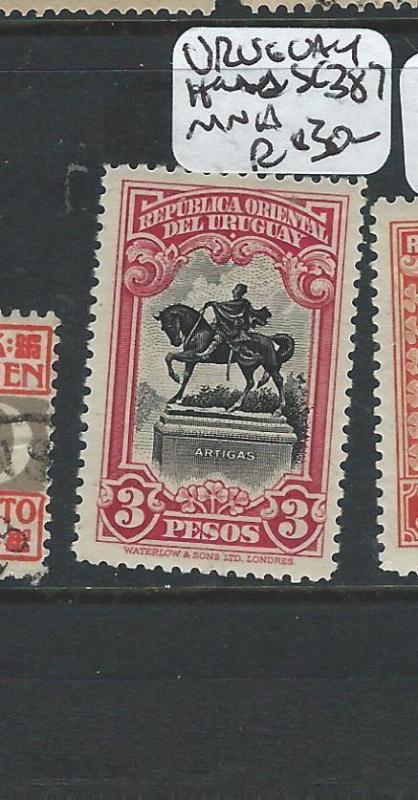 URUGUAY (P0806B) HORSE SC387  MNH